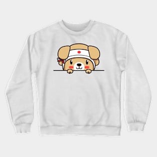 Sneaky japanese dog so cutest Crewneck Sweatshirt